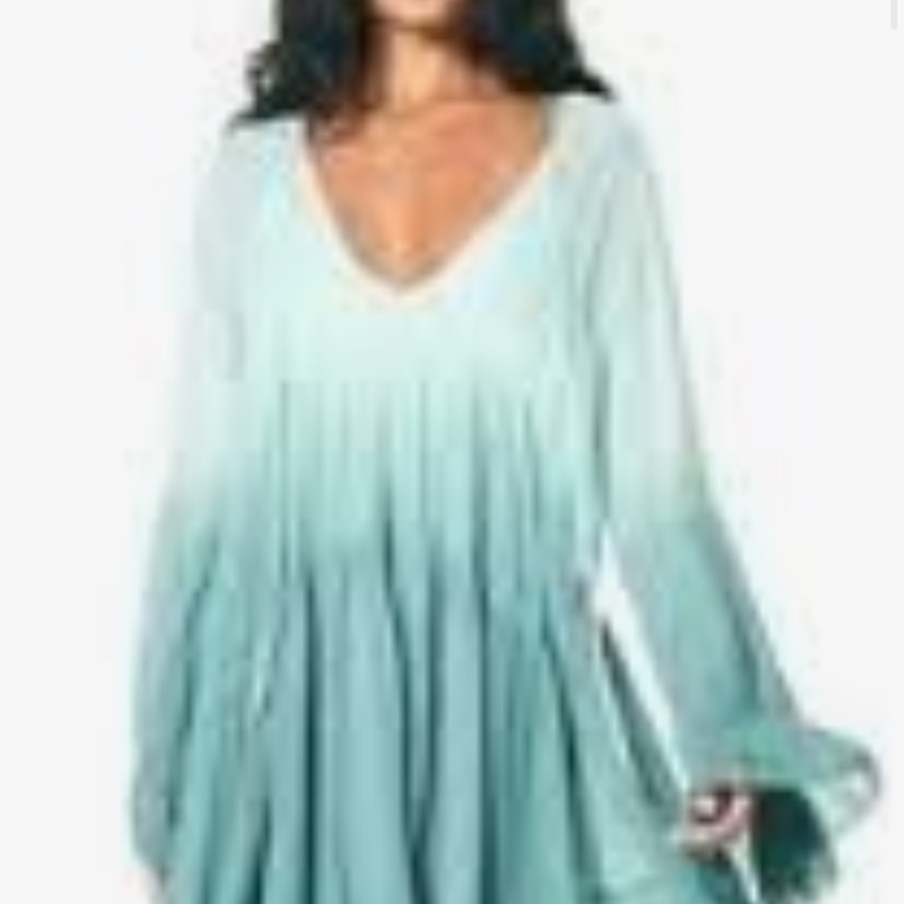 Young fabulous and broke green tiered dress/coverup.‎ NWOT. Retail 88